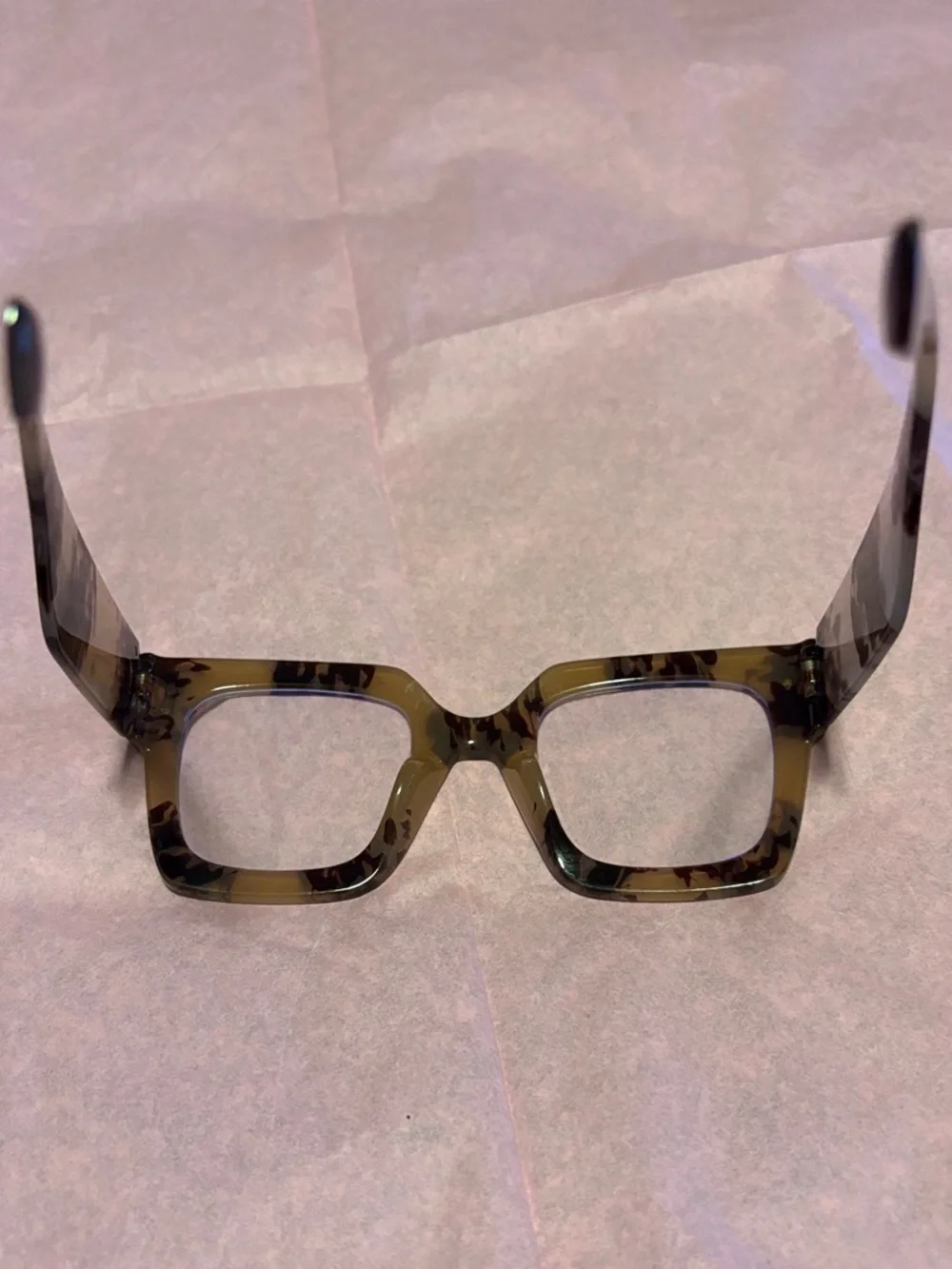Tortoiseshell Square Frame Reading Glasses - Brown